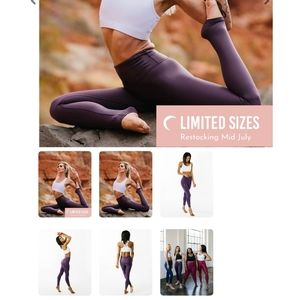Zyia Plum Metallic Leggings NWTB size 6-8
